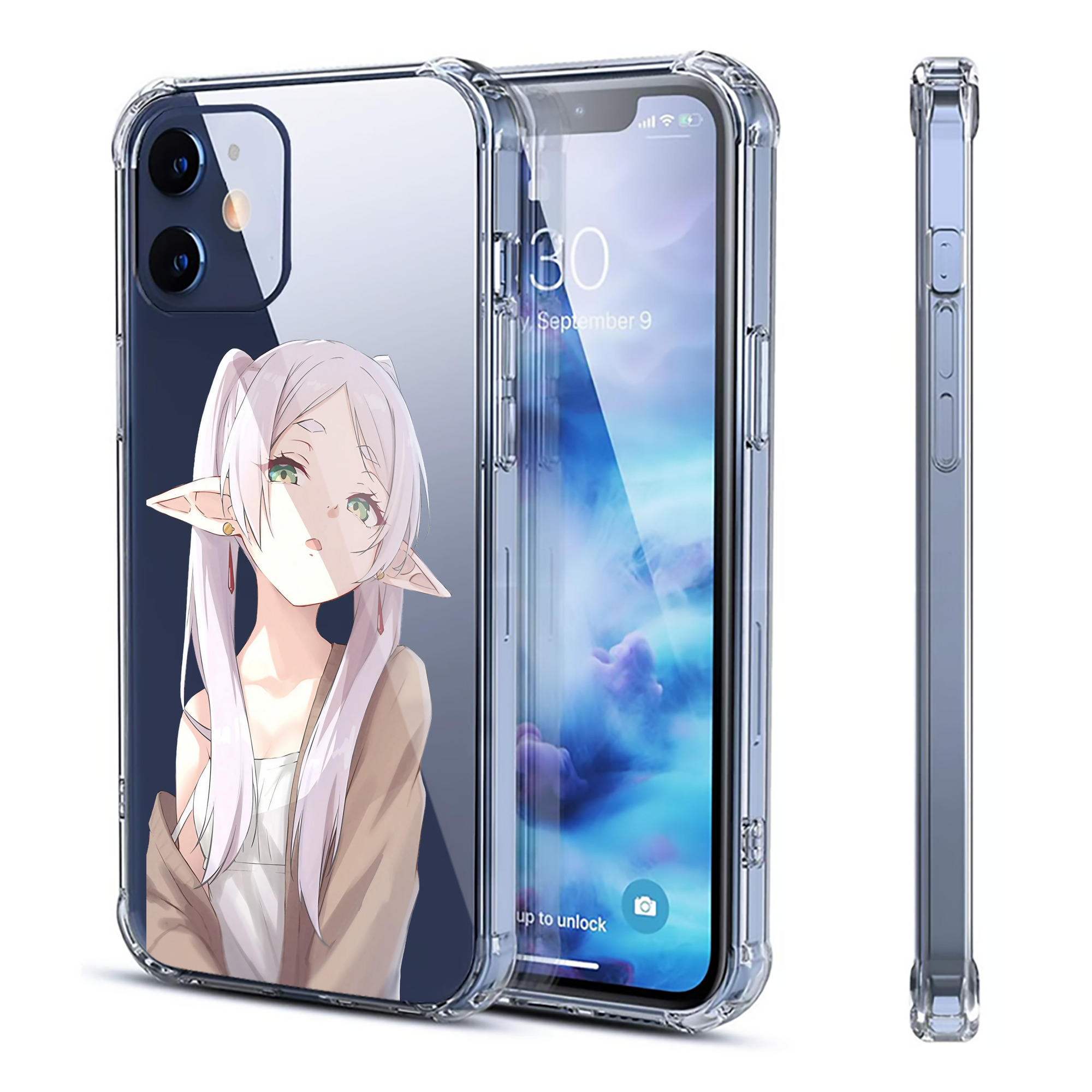 （画像用） 葬送のフリーレン Frieren 【iPhone 12シリーズ対応】透明スマホケース（クリアソフトケース）